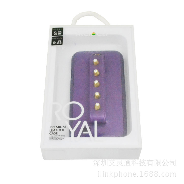 廠傢直銷新款 iphone44s手機殼 蘋果鉚釘皮