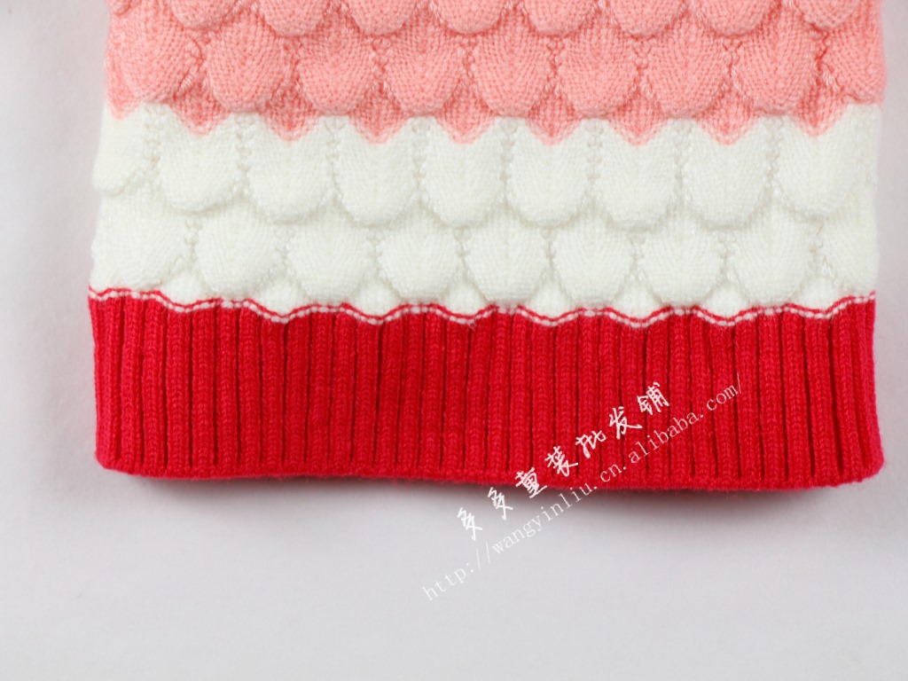 【<em>女童</em>针织 <em>女童</em>波浪<em>条纹高领毛衣</em> 女娃中小童