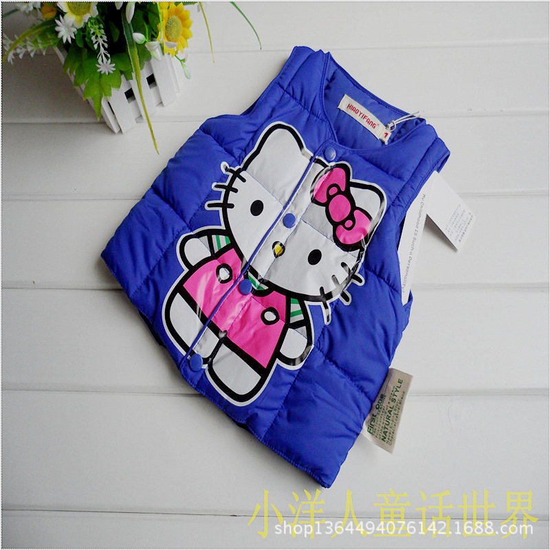 【新款儿童<em>羽绒马甲小女童</em>背心哈喽kitty小艺坊