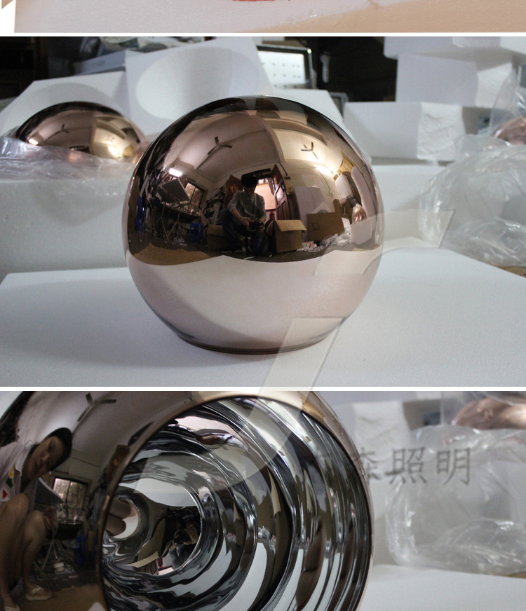 英国设计师mirror ball glass电镀玻璃圆球个性吊灯餐厅灯具批发