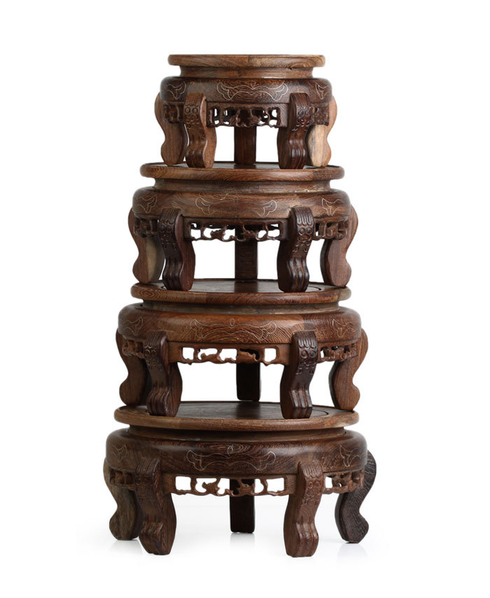 家居工艺品摆件底座实木雕刻