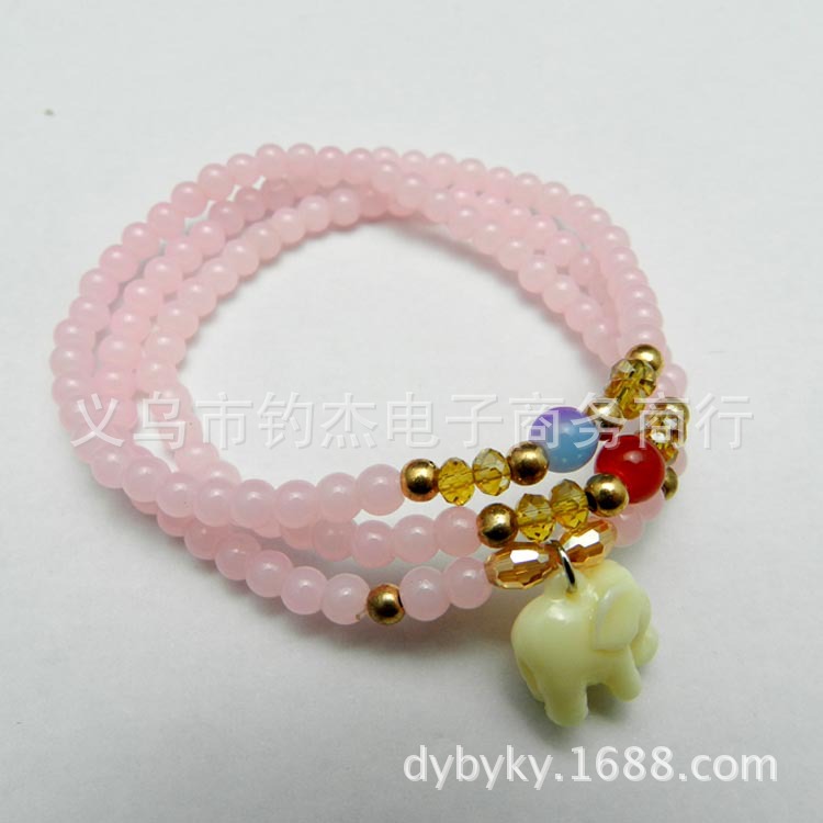 批发韩版时尚可爱大象 <em>多层</em>细款<em>女士</em>五圈玻璃