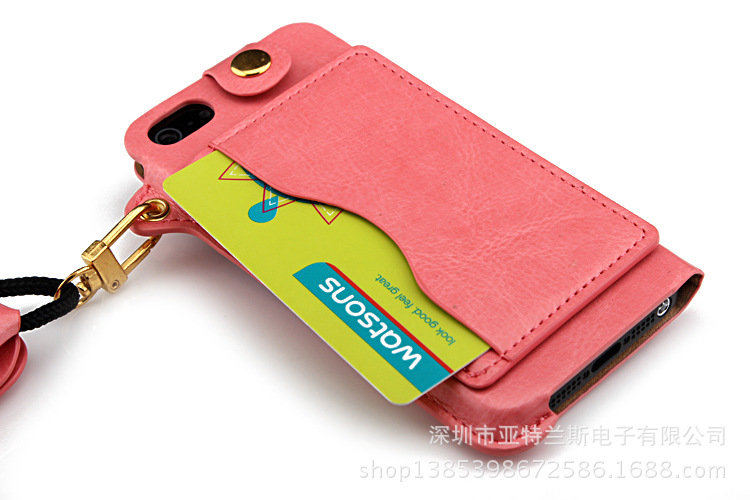 Iphone 5 5G 5S 5C掛繩支架皮套