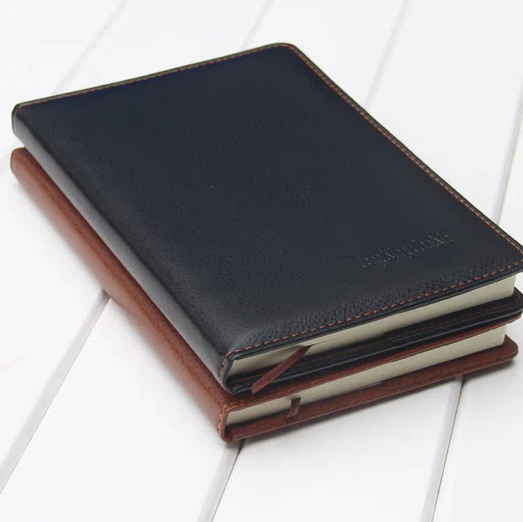 笔记本、练习本-商务记事本 皮套日记本子 记事本 PU仿皮 有牛皮纸保护套 12