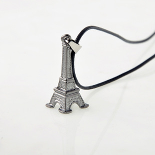 批发采购项饰-浪漫情怀 巴黎铁塔女款项链 钛钢