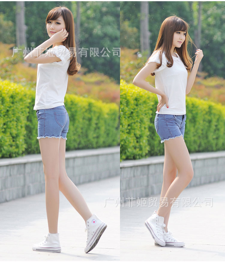 批发采购<em>女式牛仔</em>裤-2013夏季韩版低腰<em>薄款短</em>