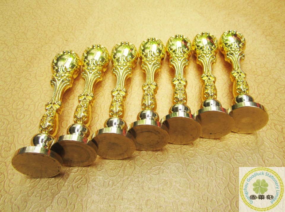 【广州 供应 火漆印章 黄金孔雀手柄火漆印章 复