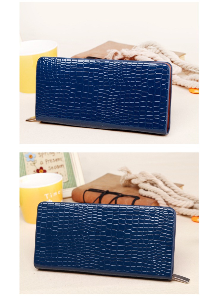 鱷魚紋漆皮錢包 亮皮錢夾 批發