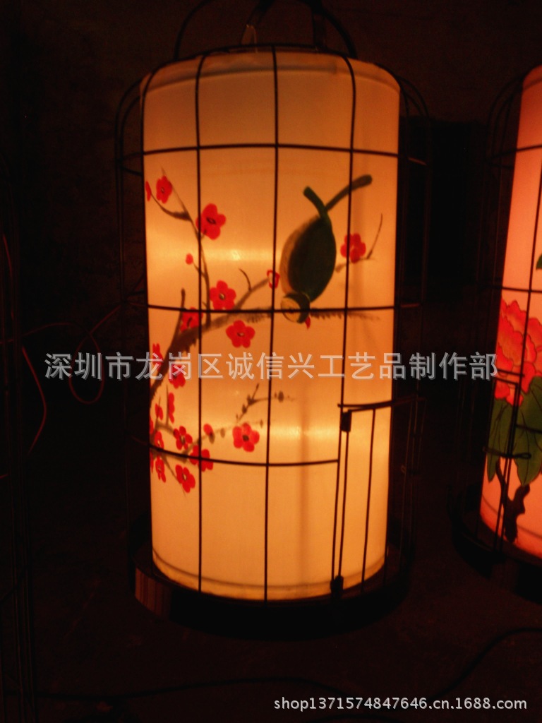 鳥籠手繪燈籠04