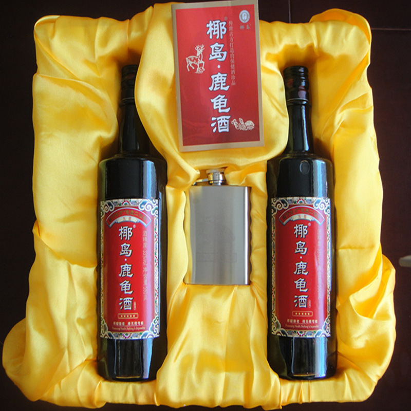 批发鹿龟酒三星礼盒装33度保健酒500ml *2药酒补酒 养生滋补酒