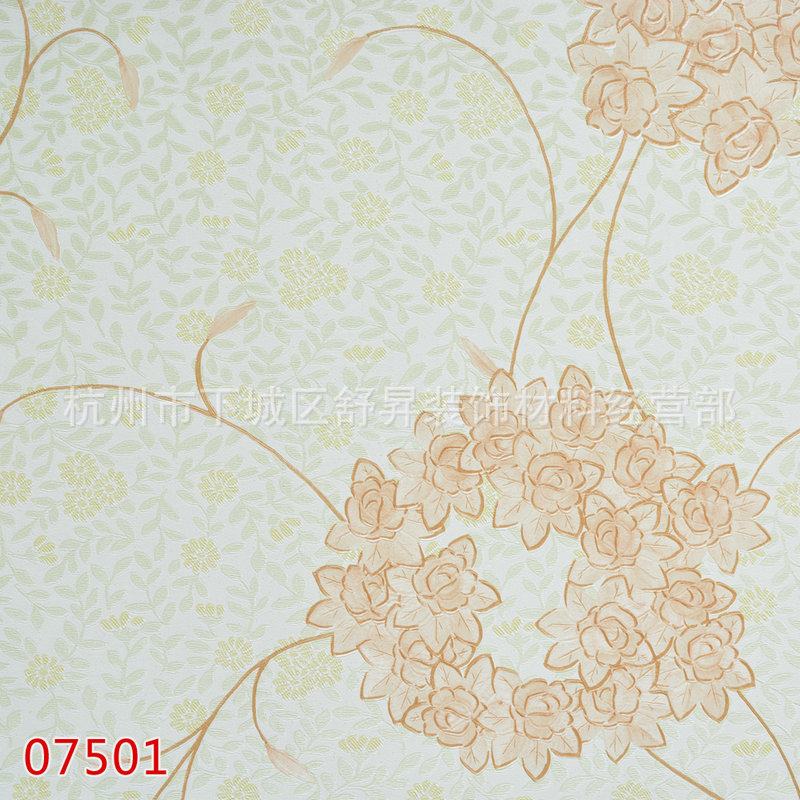 【新款图案壁纸 客厅电视背景墙纸墙纸批发 玫