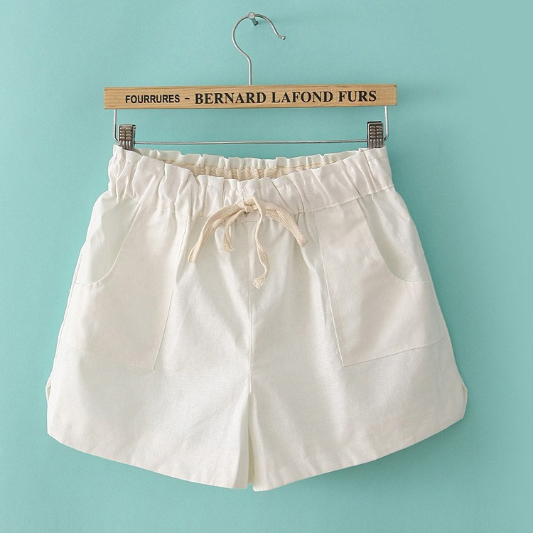 2013新款糖果色小清新森林系百搭棉麻<em>松紧</em>腰