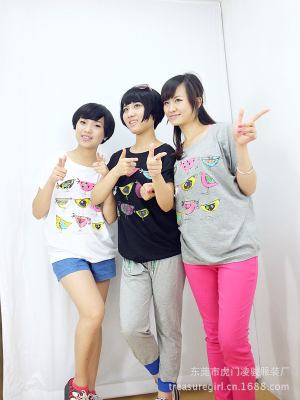 卓尔莎2013韩版潮衣不愤怒的小鸟T30152