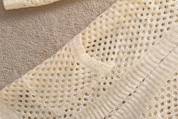 韩版钩花大孔针织衫 百搭<em>无扣开衫</em> <em>毛衣</em> 2013秋