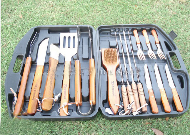 烧烤16件套装 bbq套装 户外野营烧烤必备 烧烤工具箱