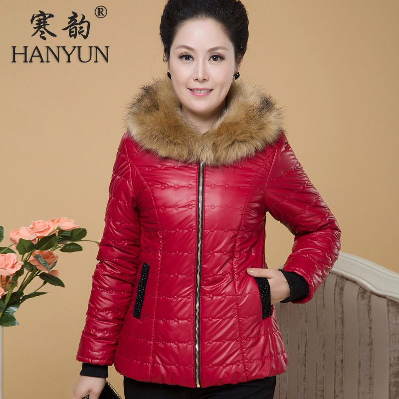 中老年女装棉衣 中年女外套 新款短款妈妈装冬