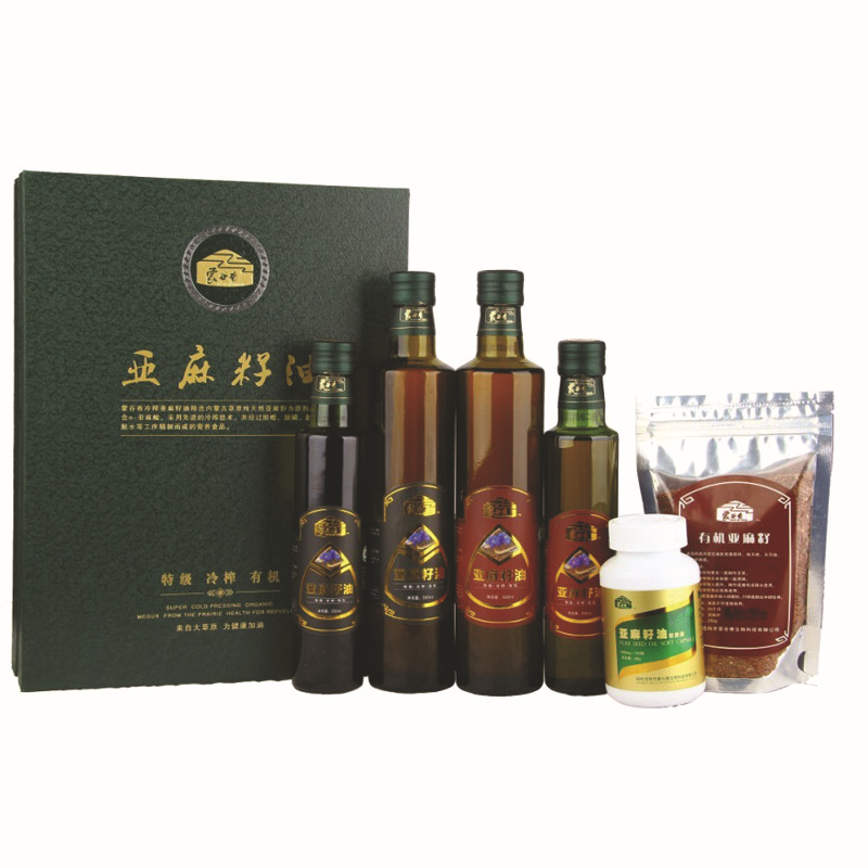 内蒙古最好的亚麻籽油，100%纯正，认准蒙谷香牌亚麻籽油