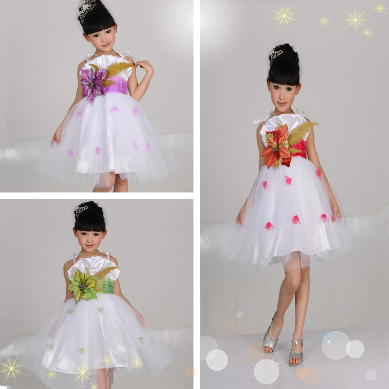 <em>儿童</em>舞蹈<em>服装女童</em>公主裙演出<em>服装</em>舞蹈裙表演服