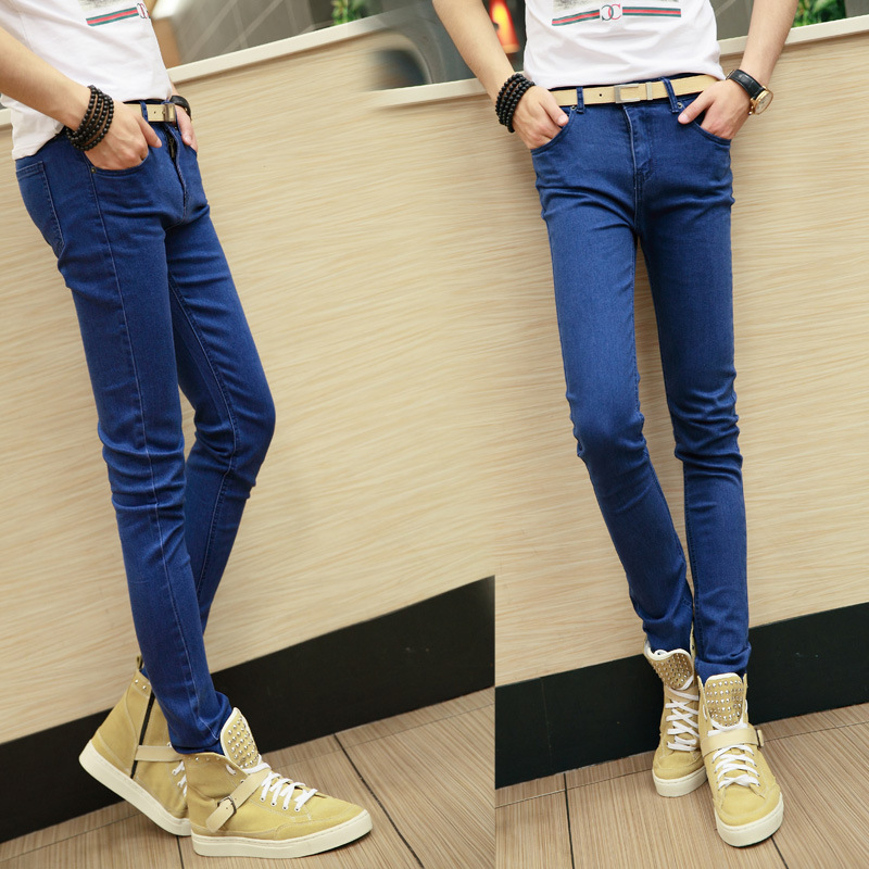 8005 新款牛仔裤 男装纯棉紧身裤铅笔裤 韩版男