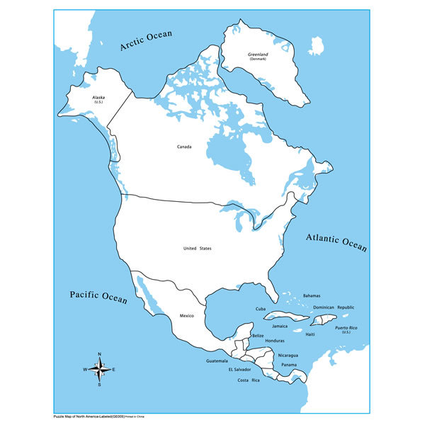 梭利 蒙特梭利 蒙氏教具 益智玩具 北美洲地图标