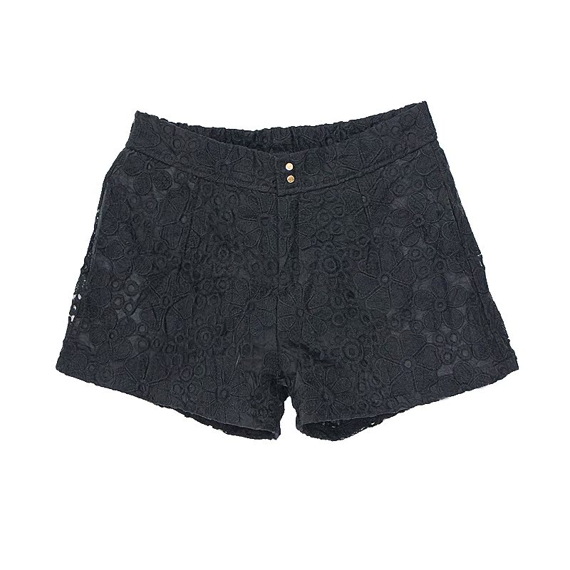 【蕾丝提花 13年春夏新款 夹层<em>女式短裤</em> 批发 