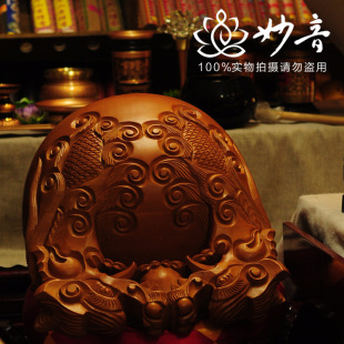 台湾 桂兰木 原木无漆 寺院 大磬 鼓架 精雕 龙雕 大 木鱼 木鱼架