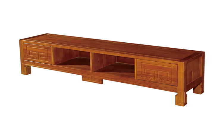 【新款热卖 现代中式简约水曲柳电视柜实木地
