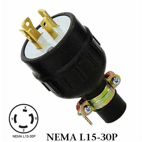 WJ-8431R NEMA L15-30 Locking P