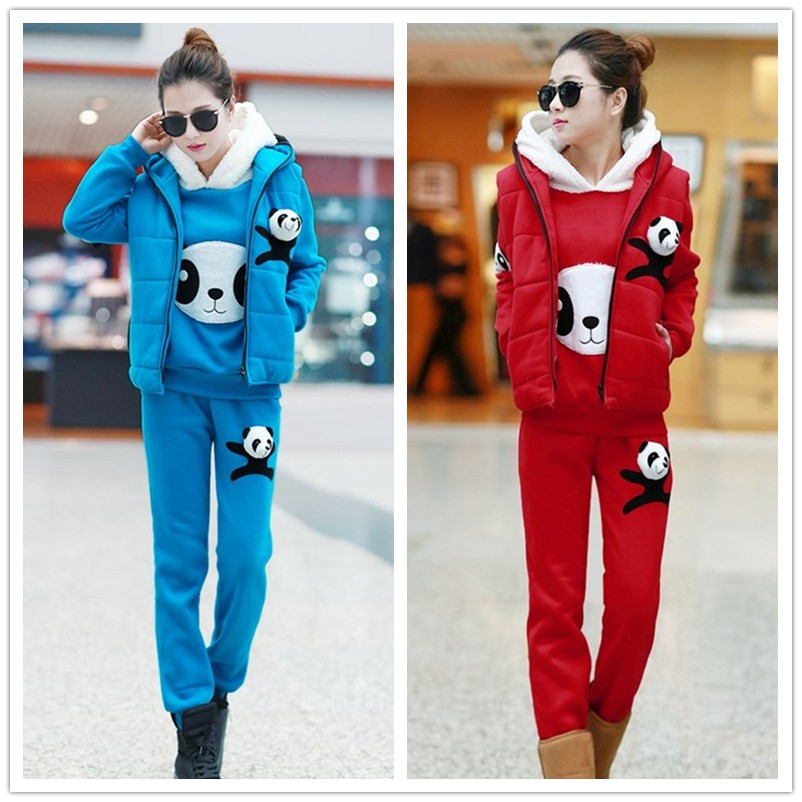 2013<em>冬季</em>新款休闲带帽<em>卫衣女装三件套</em>韩版春