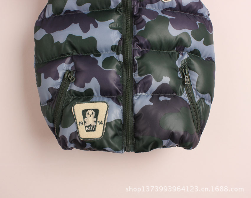 【ZAR*秋冬款! 迷彩加厚<em>儿童棉马甲</em> 背心 外贸