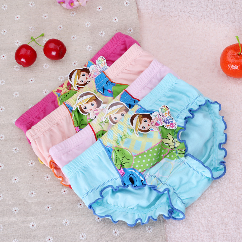 外贸纯棉<em>内裤批发</em> 青蛙儿童内裤 女宝宝三角内