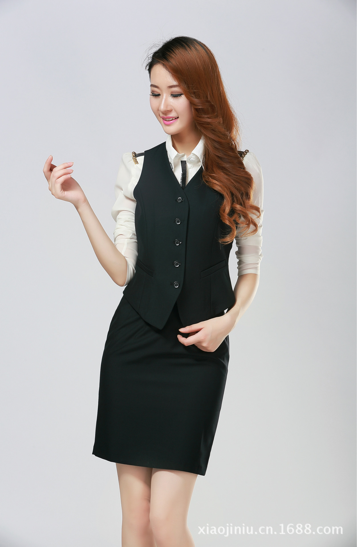 【2013年秋款新款OL职业装女装<em>马夹</em> 韩版时尚