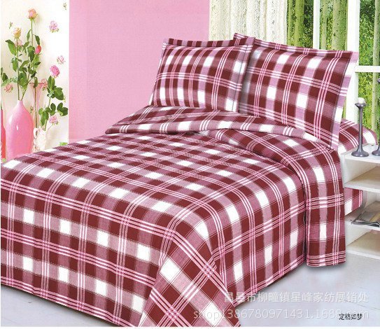 【厂家直销纯涤磨毛印花布 适合做床单被套床