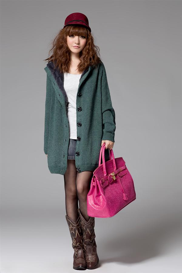 批发采购<em>女式毛衣</em>-一件代发 加绒<em>加长</em>粗毛线长