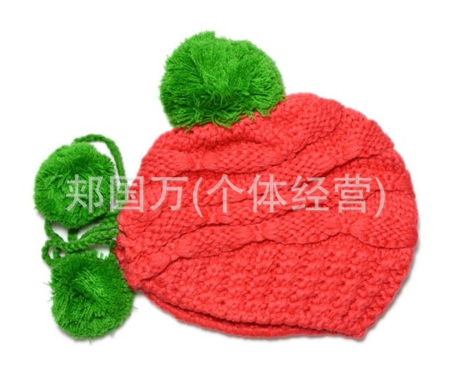 购帽子-秋冬韩版新款儿童针织帽可爱小手套线