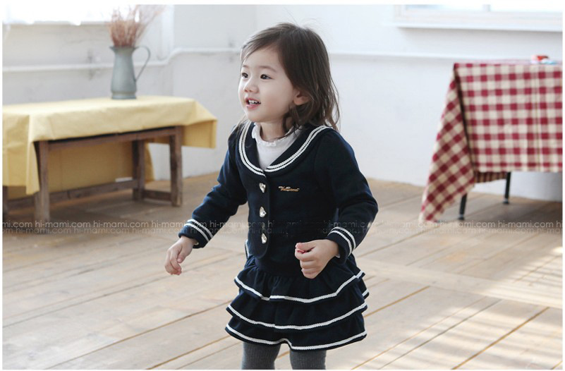 2013年<em>秋装新品 韩版</em>童装 女童学院风两件套裙