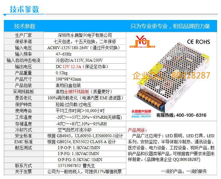 12V12.5A铁壳