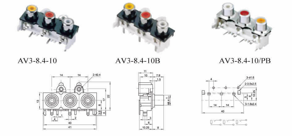 供应插座 av接口 av端子 rca-310