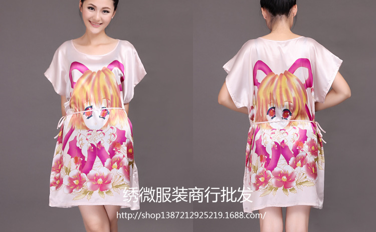 <em>睡衣</em>、家居服、<em>睡袍</em>、浴袍-<em>卡通</em>可爱<em>美女</em>睡裙
