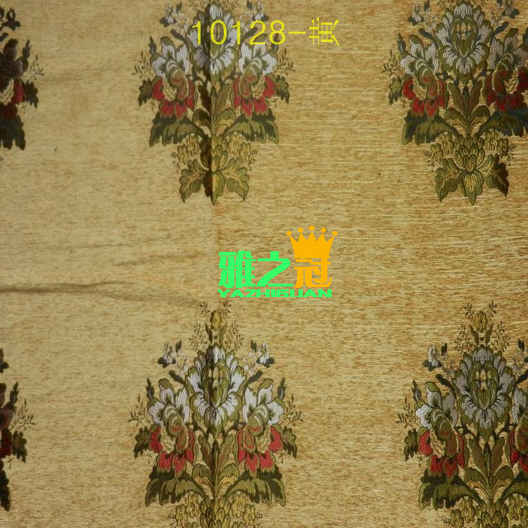 雪尼尔色织提花沙发布