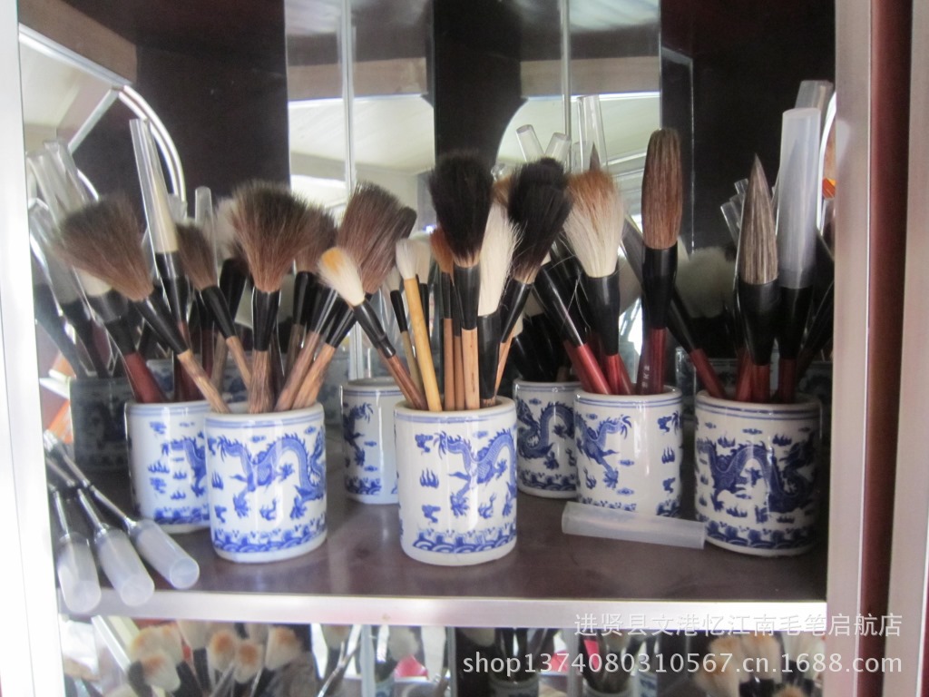 毛笔-江西进贤文港毛笔批发 韩墨千秋毛笔 大中