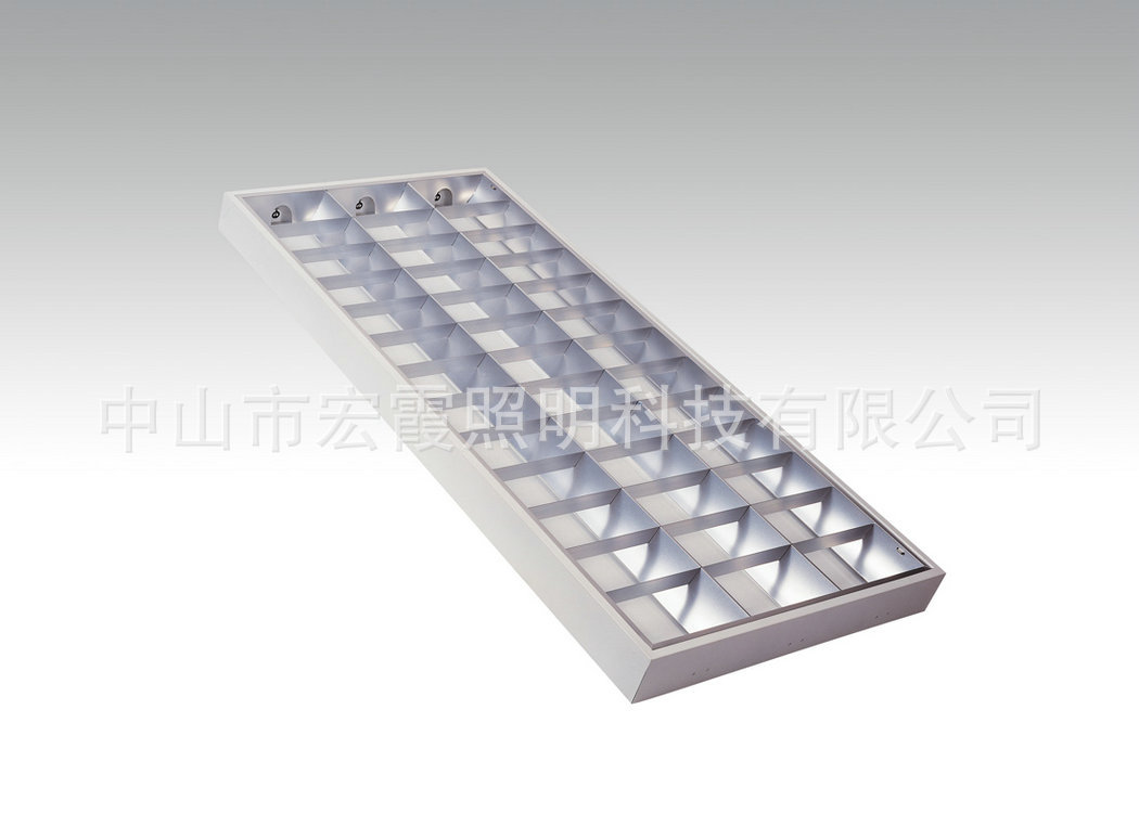 【生产供应HX-M340MY T8三管明装哑光铝格栅