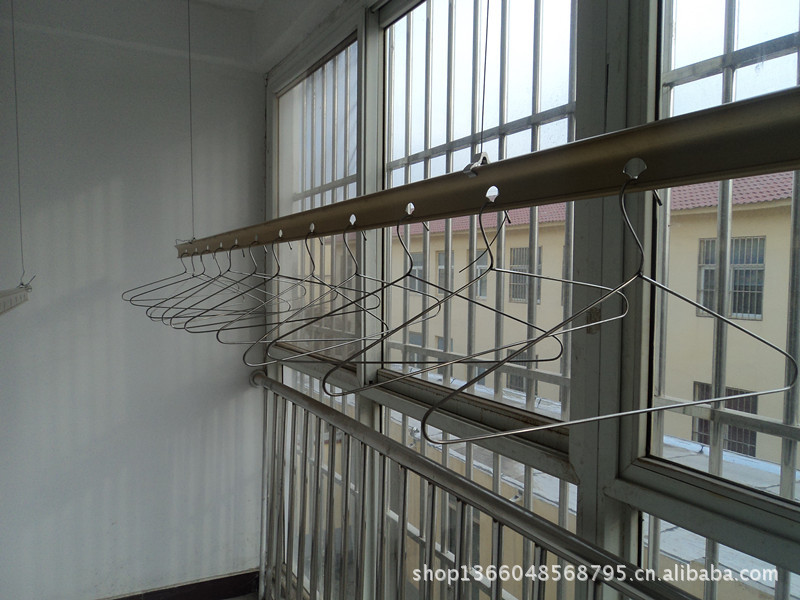 厂家直销 双杆阳台升降式晾衣架 晒衣架挂衣架