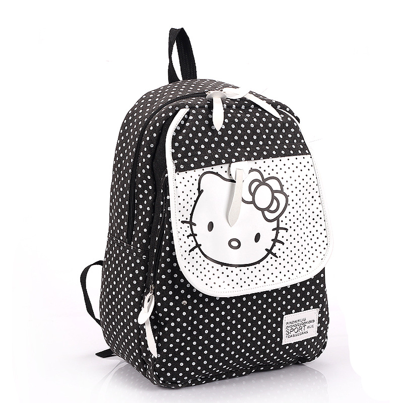 批發新款Hello Kitty雙肩背書包韓版潮時尚休閒帆佈包中小學生包工廠,批發,進口,代購