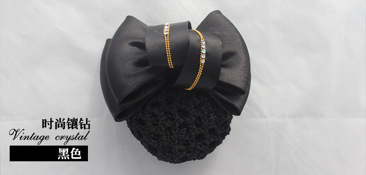 银行宾馆医院航空职业女性点钻头花 蝴蝶结发