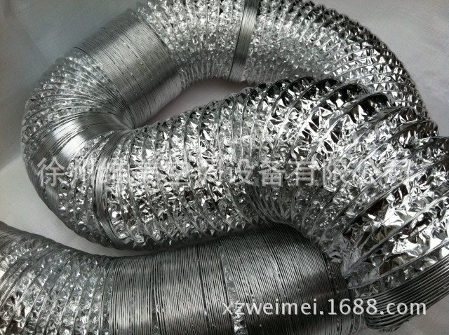 风管-黑色PVC铝箔复合管\/铝箔软管\/无纺布软管