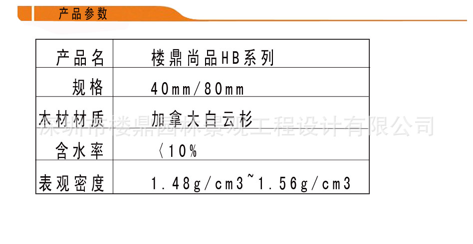 产品参数