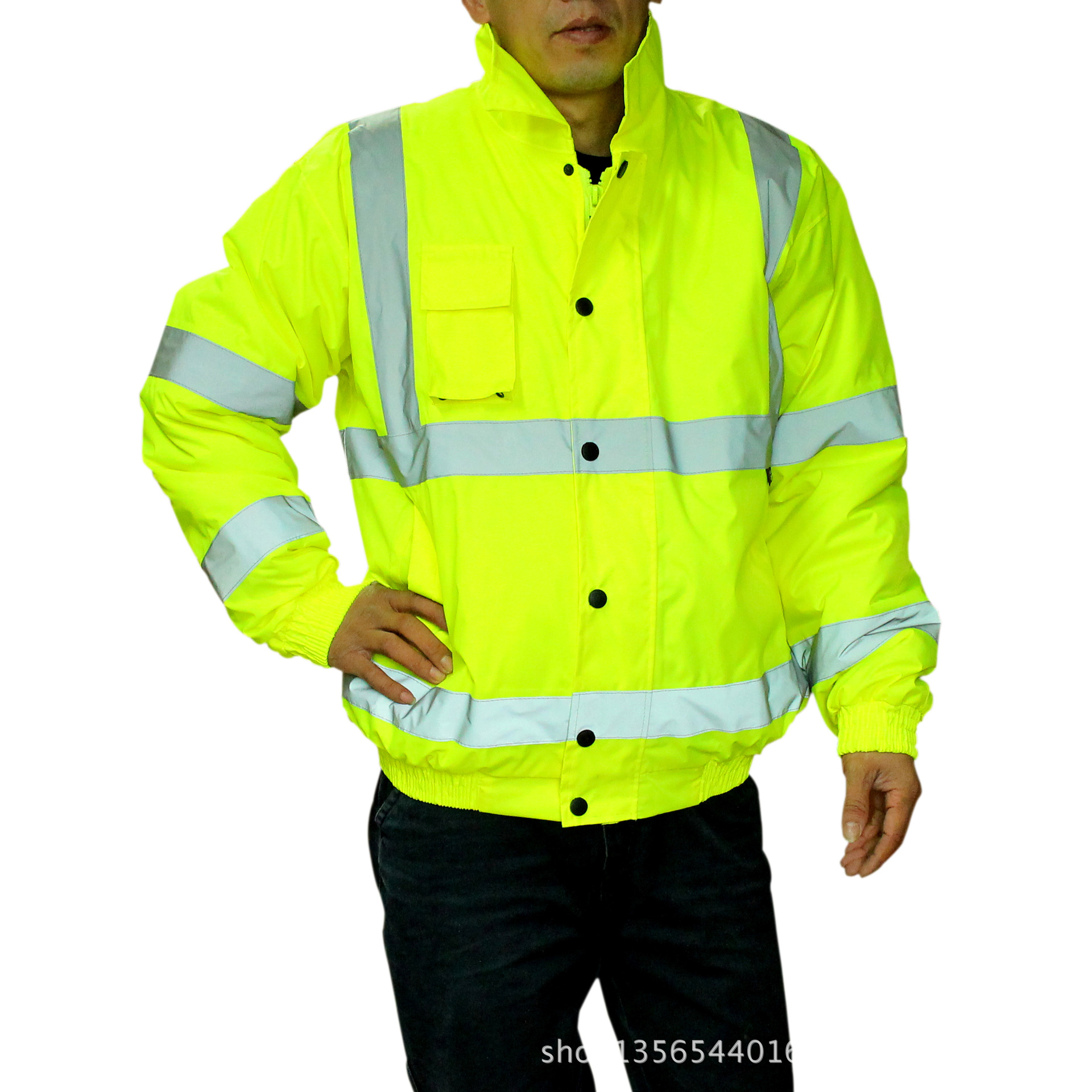 反光棉袄 反光棉衣 带反光条反光衣服 防寒服图片_3