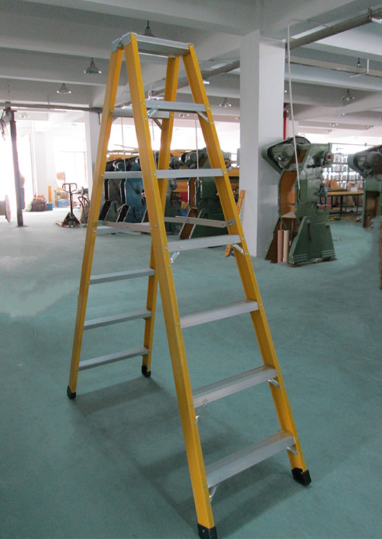 半玻璃钢人字梯铝顶_副本