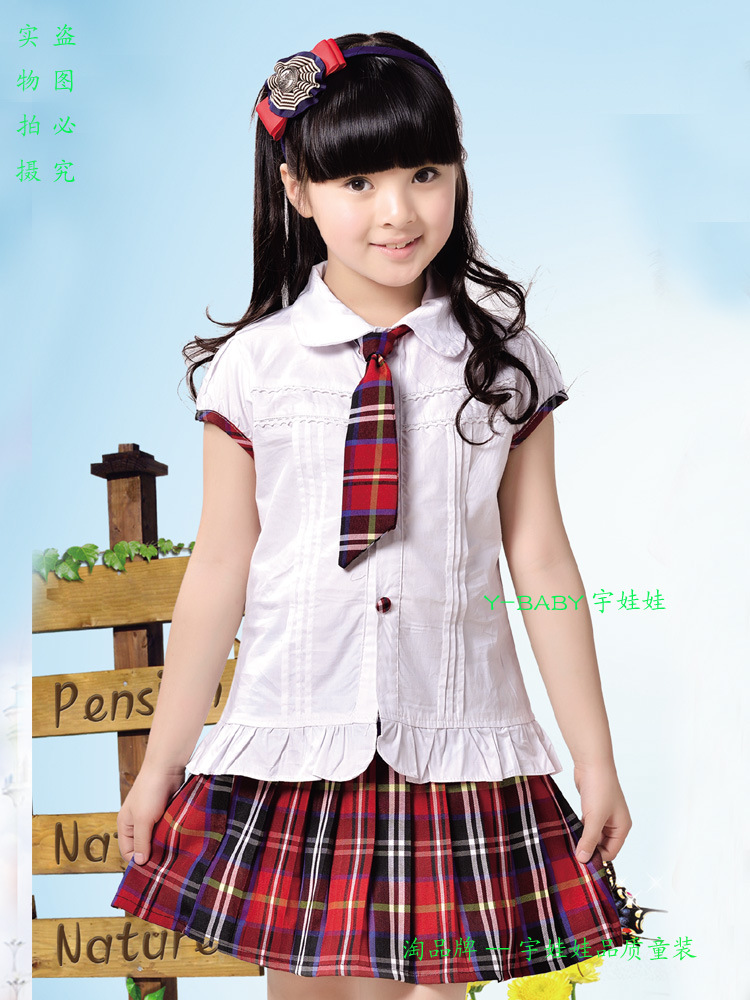 【<em>儿童</em>表演服合唱服白衬衫<em>短裤裙子幼儿</em>园中小